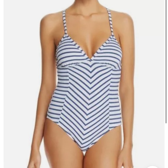 NWT Splendid Chambray One Piece Swimsuit - Picture 1 of 5